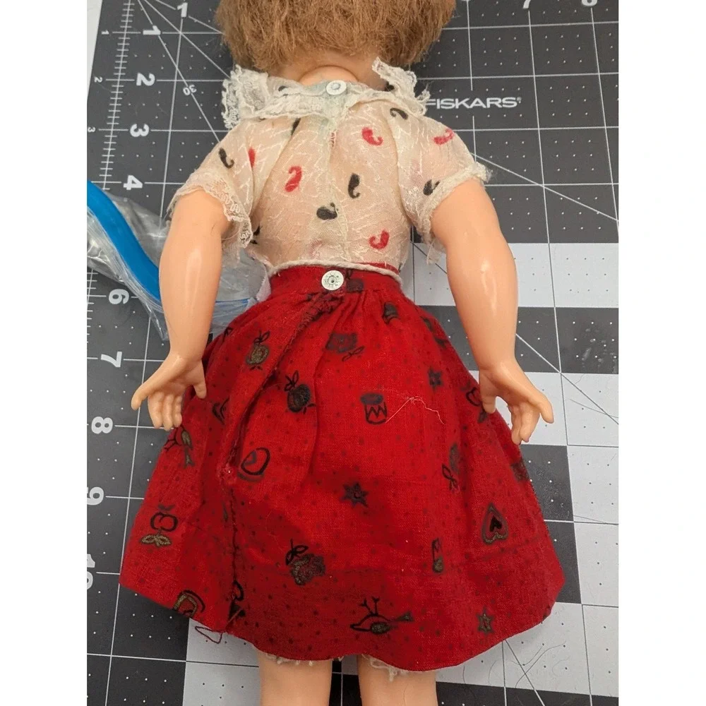 Sleepy blue eye Red hair 18 inch fashion doll 50's 60s x marked on butt w/ heels
